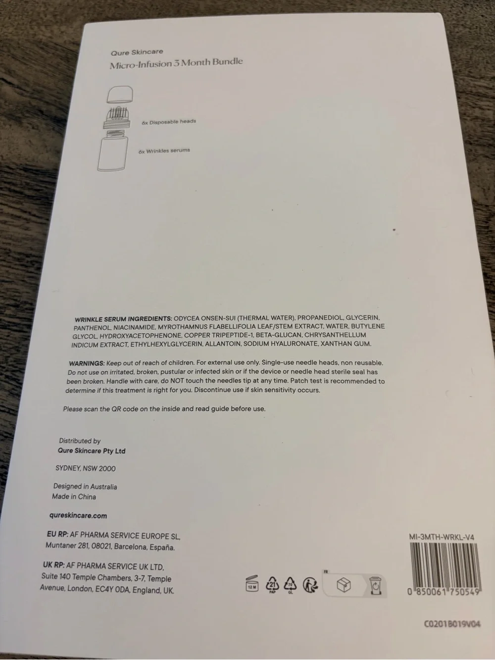 Qure Micro-Infusion Facial System 6 Month Supply Sealed and NIB